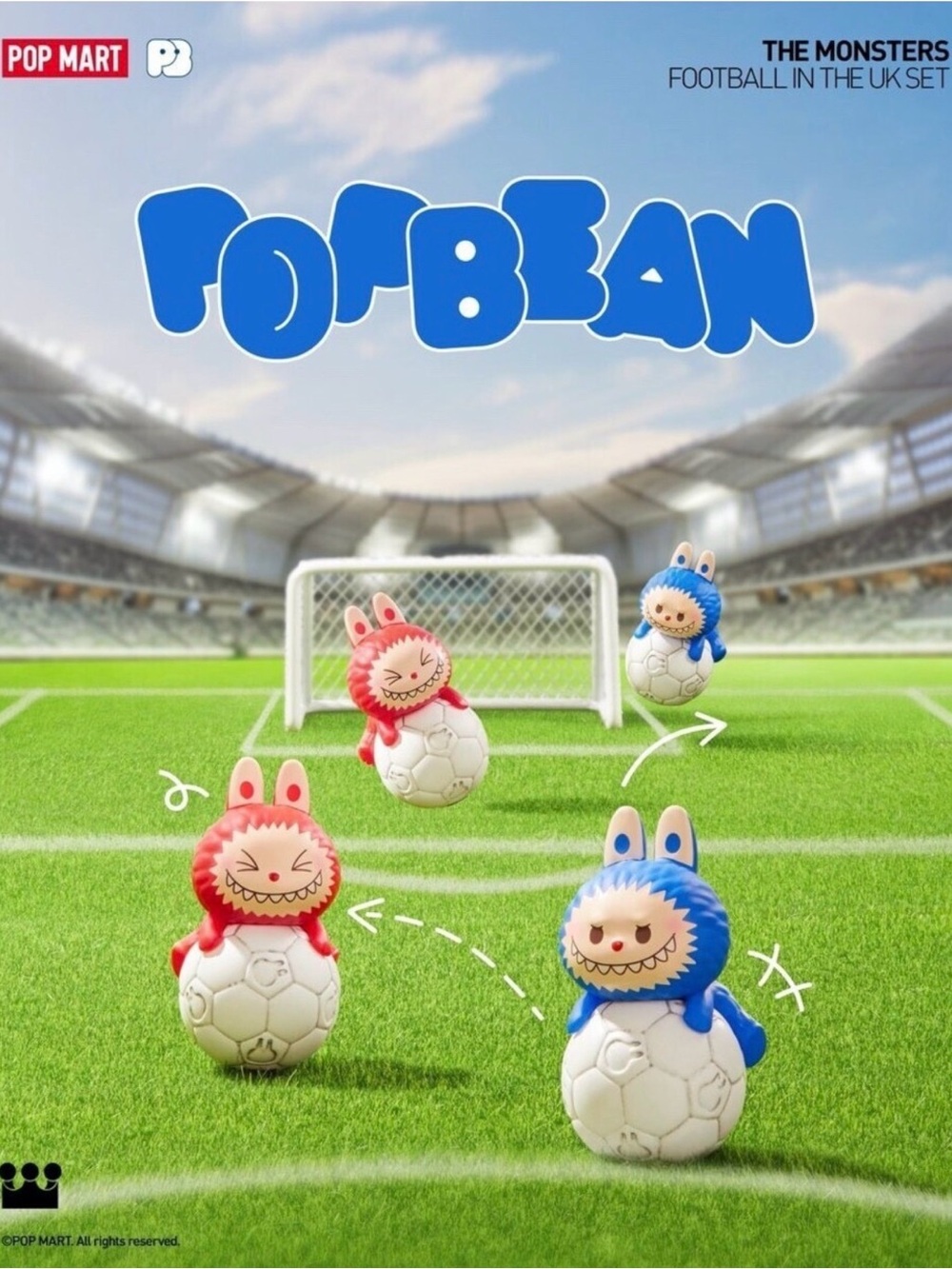 AUTHENTIC UK EXCLUSIVE Pop Mart Football in the UK Series Pop Bean - FULL SET